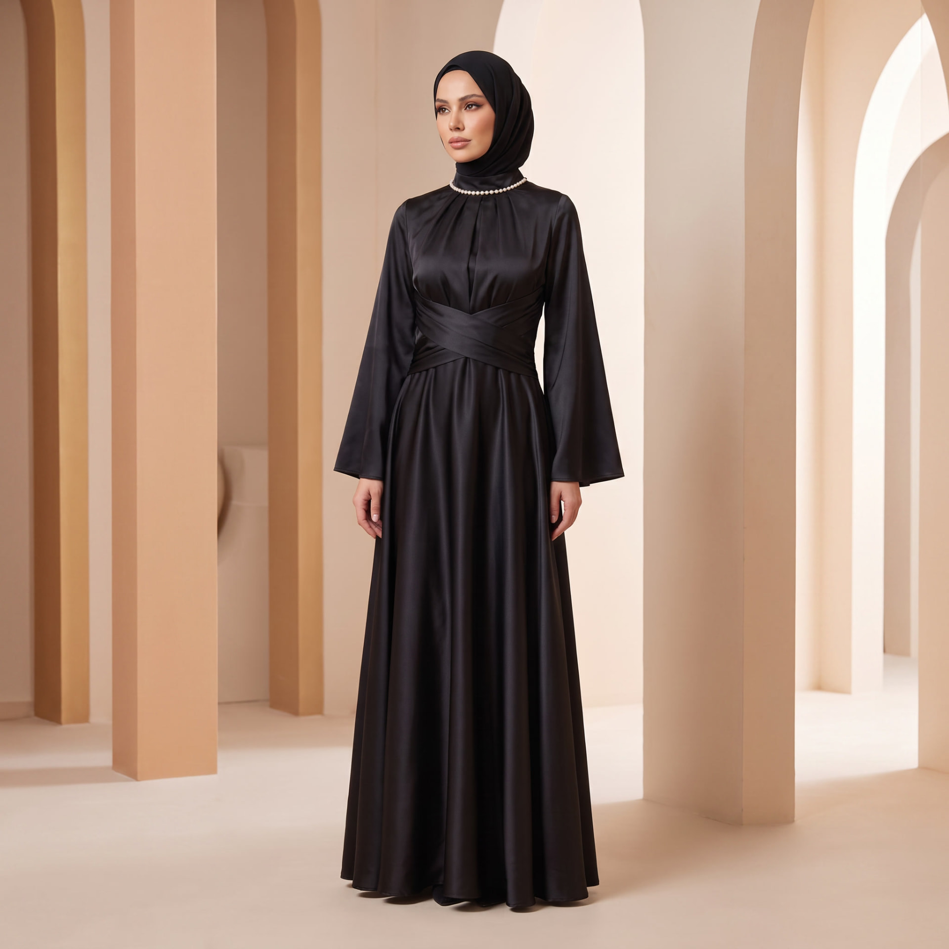 ساتان — أسود